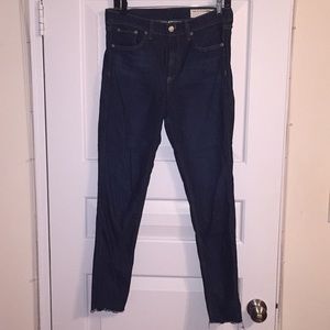 Rag and bone high waisted dark denim skinny jean